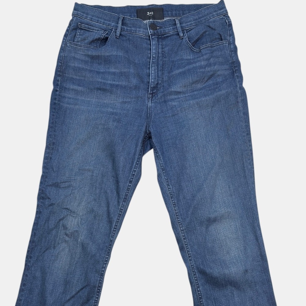 3x1 Jeans 29 Womens Cort Straight Leg High Rise Stretch Denim Blue